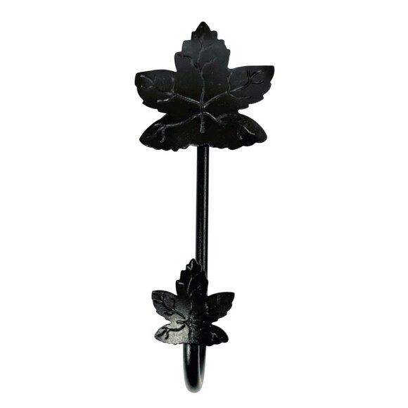 Longaberger Wrought Iron Maple Wall Leaf Hook Decorative Black Metal 72664 - Picture 1 of 9